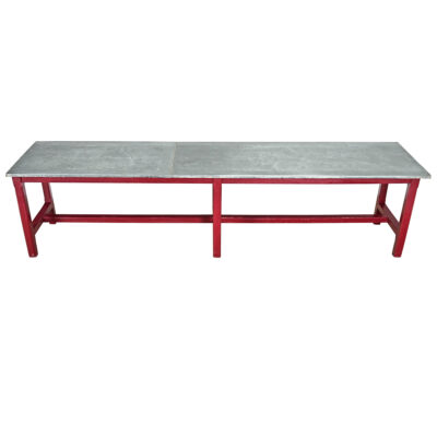 French Vintage Farm Table with Zinc Top