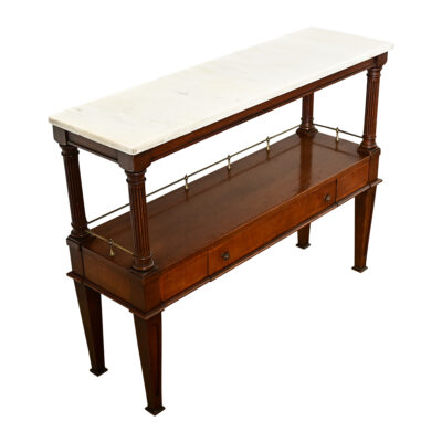 French 19th Century Mahogany & Marble Console Table