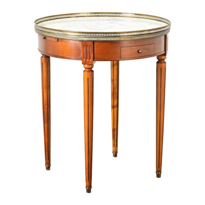 French Vintage Mahogany Gueridon Bouillotte Table