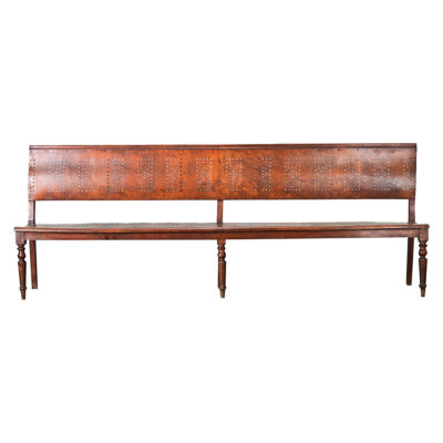 French 19th Century Bentwood Bench with Pierced Back