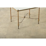 French Vintage Brass & Glass Low Table