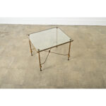 French Vintage Brass & Glass Low Table