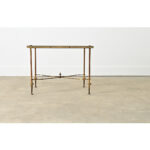 French Vintage Brass & Glass Low Table