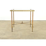 French Vintage Brass & Glass Low Table