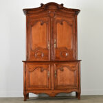 French 18th Century Solid Pine Louis XV Armoire