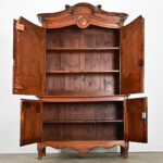 French 18th Century Solid Pine Louis XV Armoire