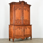 French 18th Century Solid Pine Louis XV Armoire
