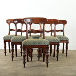 Set of Six English Victorian Dining Chairs