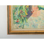 French Vintage Framed Oil Painting Portrait