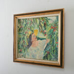 French Vintage Framed Oil Painting Portrait