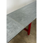 French Vintage Farm Table with Zinc Top