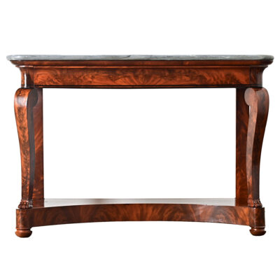 French 19th Century Mahogany & Marble Restauration Console