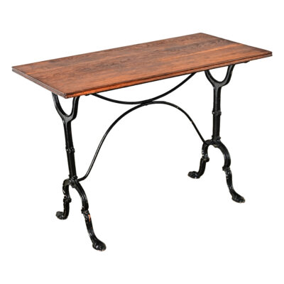 French 19th Century Oak Top Bistro Table