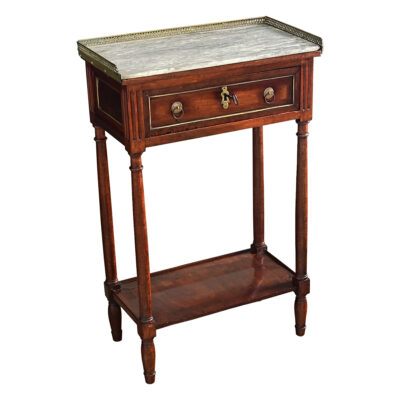 French 19th Century Petite Mahogany Bedside Table
