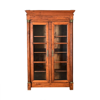 French Early 19th Century Fruitwood Empire Bibliotheque