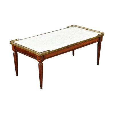 French Vintage Mahogany Louis XVI Style Coffee Table
