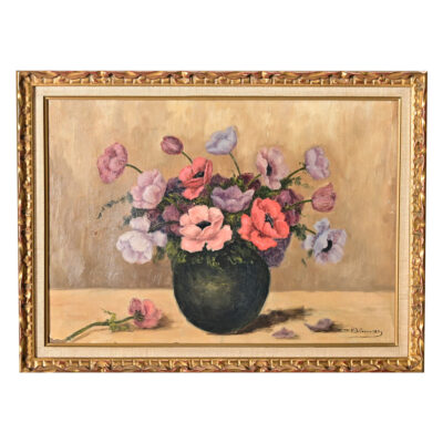 French Vintage Framed Floral Still Life