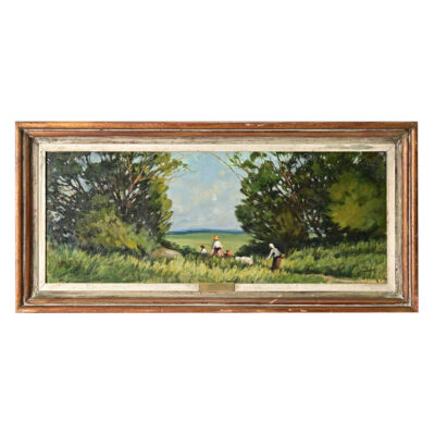 French Vintage Framed Landscape Painting