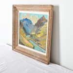 French Vintage Framed Mountain Landscape
