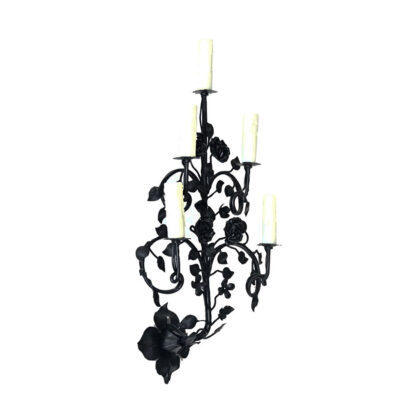 French Early 20th Century Iron Wall Sconce