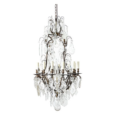 French 19th Century Massive Crystal Chandelier