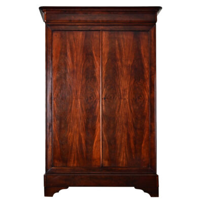 French 19th Century Bookmatched Mahogany Louis Philippe Armoire