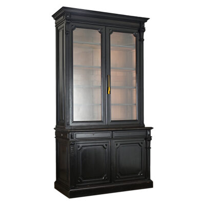 French 19th Century Grand Ebonized Bibliotheque