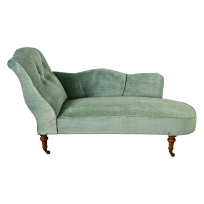 French 19th Century Victorian Style Velvet Chaise