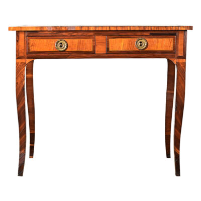 French Petite Inlaid Mahogany Writing Desk