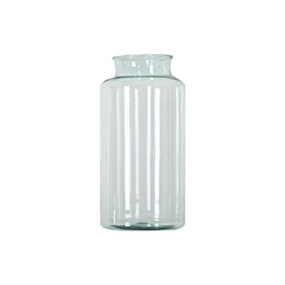 French Vintage Clear Glass Storage Jar