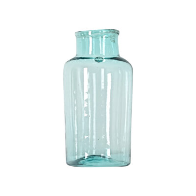 French Vintage Blue Glass Pickling Jar