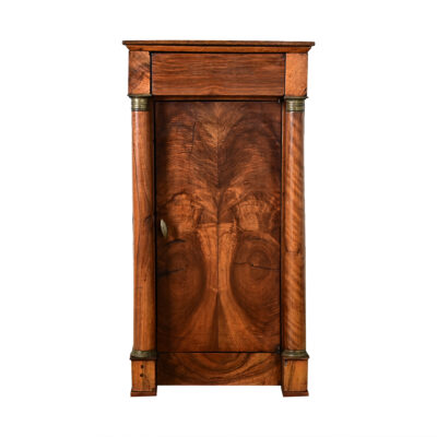French 19th Century Empire Walnut Bedside Table