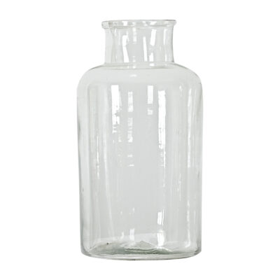 French Vintage Clear Glass Pickling Jar