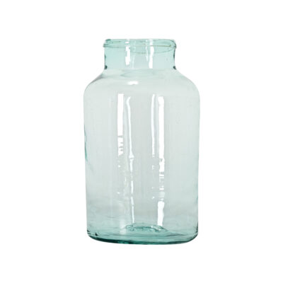French Vintage Blue Glass Pickling Jar
