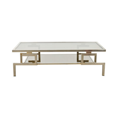 French Vintage Coffee Table in the Manner of Guy Lefèvre