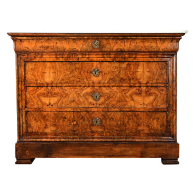 French 19th Century Louis Philippe Marble Top Commode