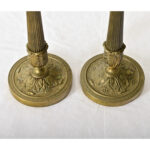 French Pair 18th Century Louis XVI Style Bronze Candlesticks