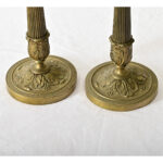 French Pair 18th Century Louis XVI Style Bronze Candlesticks