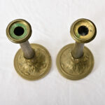 French Pair 18th Century Louis XVI Style Bronze Candlesticks