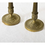 French Pair 18th Century Louis XVI Style Bronze Candlesticks