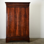 French 19th Century Bookmatched Mahogany Louis Philippe Armoire