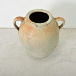 French Vintage Stoneware Glazed Jar with Handles