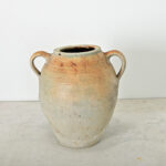 French Vintage Stoneware Glazed Jar with Handles