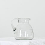 French Vintage Etched Glass Pitcher