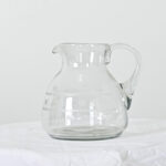 French Vintage Etched Glass Pitcher