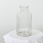 French Vintage Clear Glass Pickling Jar