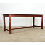 French 19th Century Marble Top Farm Table