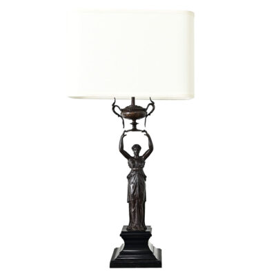 French 19th Century Empire Bronze Table Lamp