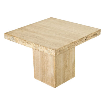 French Mid-Century Travertine Low Table