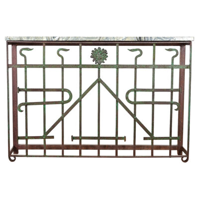 French 19th Century Iron Railing Console